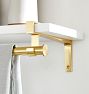 Brass Strap Shelf Brackets Set with Shelf