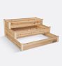 Cedar 3 tiered stair step garden bed 48in W x48in D x 22in H
