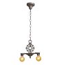 Vintage Classical Revival 2 Light Barebulb Pendant