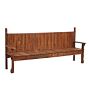 Beautiful Rustic Vintage Wooden Country Bench with High Back