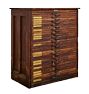 Antique Wooden Industrial Printers Type Cabinet  by Hamilton Mfg Co with 33 Drawers and offset pulls