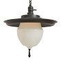Statement Vintage Traditional Pendant with Metal Reflector and Opal Glass Shade w Finial