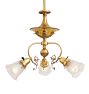 Superb Vintage Victorian 3 Light Early Electric Chandelier with Incredible Body Details