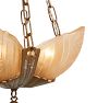 Vintage Art Deco Chandelier with Slip Shade