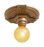 Vintage Classical Revival 1-Light Bare-Bulb Flush Mount