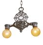 Vintage Classical Revival 2 Light Barebulb Pendant