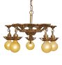 Vintage Classical Revival 5 Light Chandelier with Original Color in Great  Condition