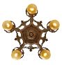 Vintage Classical Revival 5 Light Chandelier with Original Color in Great  Condition