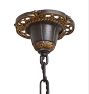 Vintage Classical Revival Chandelier 5 Arm Bare Bulb in Mixed Finish with Decorative Crystals