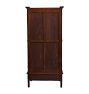 Vintage Dark Wood Display Cabinet with Glass Doors and Side Access