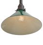 Vintage Industrial Pendant with Green Projection Shade