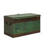 Vintage Metal Tool Trunk Painted Green