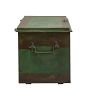 Vintage Metal Tool Trunk Painted Green