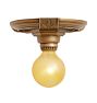 Vintage Classical Revival 1-Light Bare-Bulb Flush Mount