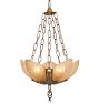 Vintage Art Deco Chandelier with Slip Shade