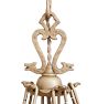 Vintage Classical Revival 5 Light Barebulb Chandelier with Cast Base