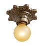 Vintage Classical Revival Bare-Bulb 1-Light Flush Mount