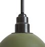 Vintage Industrial Pendant with Painted Aluminum Dome Reflector Shade