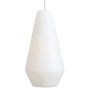 Vintage MCM Pendant by Lightolier conical etched white glass shade