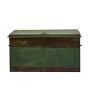 Vintage Metal Tool Trunk Painted Green