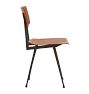 Vintage Midcentury Modern Steel Chair with Wood Seat