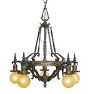 Vintage Romance Revival 5-Light Bare-Bulbs Chandelier