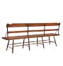 Vintage Wooden New England Lodge Bench with Spindle Legs