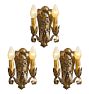 Vintage Set of 3 Classical Revival Sconces