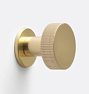 West Slope Cabinet Knob with Round Backplate, Aged Brass