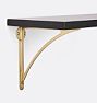 Arched Shelf Set Black Ash, 1" x 10" x 24in - Aged Brass
