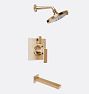 Morro Bay Thermostatic Shower & Tub Set, Satin Bronze PVD
