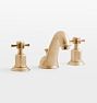 Cardiff Cross Handle Widespread Bathroom Faucet, Satin Bronze PVD