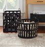 Leather Open Weave Basket Collection