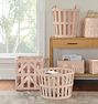 Leather Open Weave Basket Collection