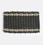 The Rope Co. Double Stripe Doormat, 18" x 30", Sand & Charcoal