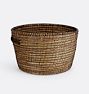 Burres Oval Woven Basket - Natural & Black