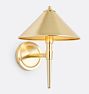 Rhone Single Decorative Sconce Aged Brass 10.1in Brass Shade Aged Brass
