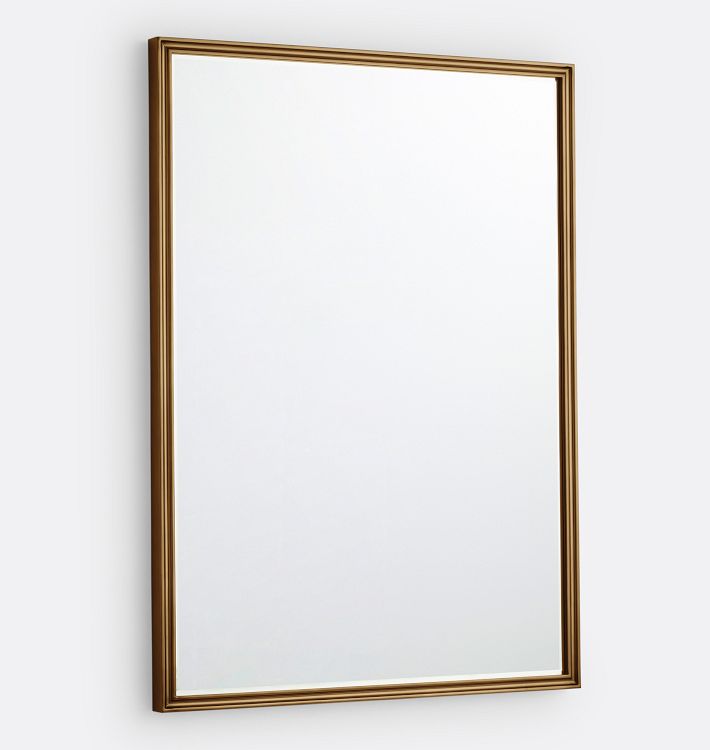 Traditional Beveled Metal Frame Mirror