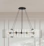Willamette 48" Linear Chandelier, Clear Glass