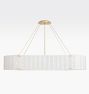 Willamette 60" Linear Chandelier, Pearl White Glass