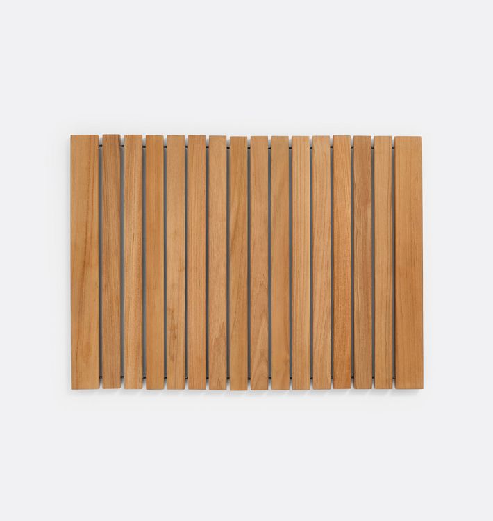 Adela Teak Roll-Up Shower Mat - 18"D x 25"W