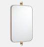 Jacey Pivot Mirror, Aged Brass