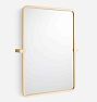 Bowman Rounded Rectangle Pivot Mirror, 21" x 32" - Aged Brass