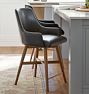 Dexter Swivel Leather Counter &amp; Bar Stool