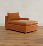 Roswell Leather Chaise Sectional Component