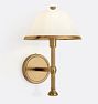 Howell Single Decorative Sconce Heritage Brass 14in Glass Shade