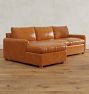 Roswell Leather 2-Piece Chaise Sectional