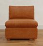 Roswell Leather Armless Chair Sectional Component