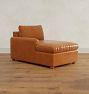 Roswell Leather Chaise Sectional Component