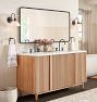 Double Vanity Wide Metal Framed Mirror